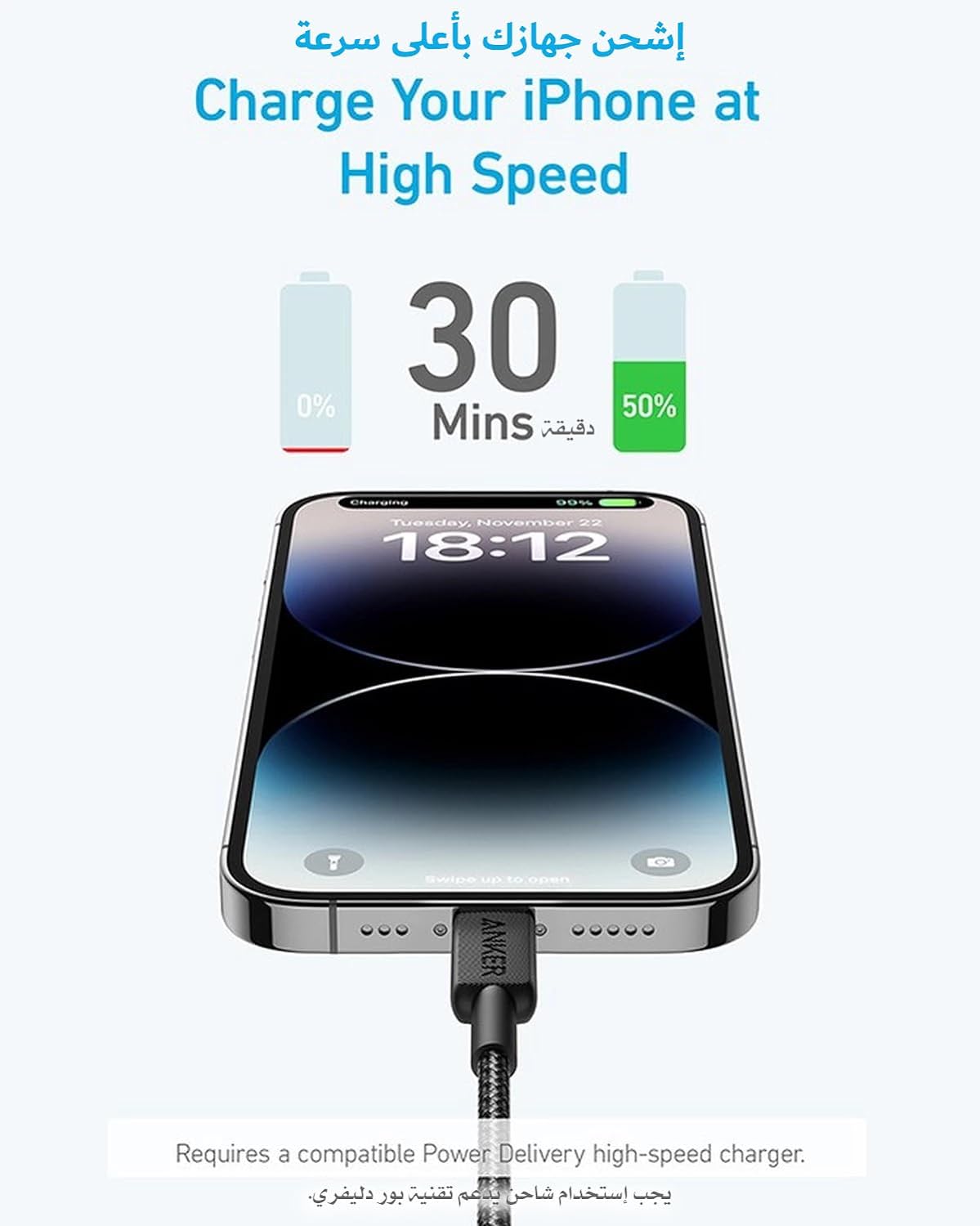 ANKER Lightning USB cable