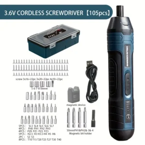 3.6V lithium Cordless Screwdriver