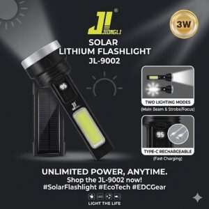 Jiongli JL-9002 Solar Flashlight